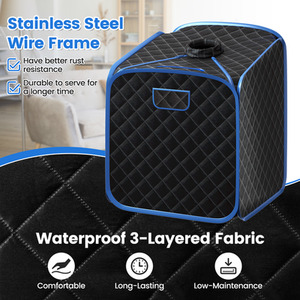Foldbale Steam Sauna Personal Therapeutic Steam Spa - Black by Costway