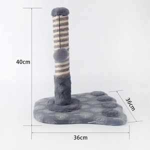 Cat Scratching Post Grey Scratch Tree with Ball - Grey by Nobleza