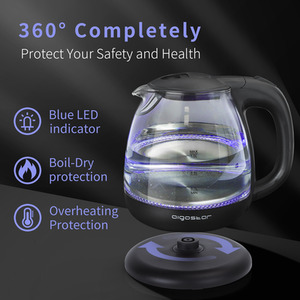 Small Glass Kettle - Black by Aigostar