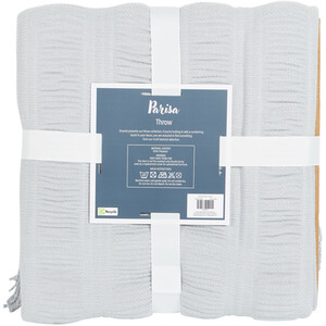 Parisa Seersucker Throw - Silver