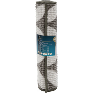 JVL Fiora Machine Washable Runner Mat, 50 x 150 cm, Pewter - Pewter by JVL