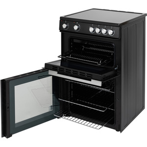 Willow Freestanding Electric Twin Cavity Cooker with Ceramic Hob - BLACK by Willow