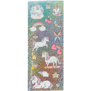 Unicorn Glitter Stickers - Multicolour by Crafty Club