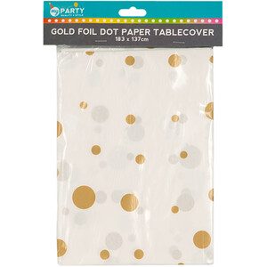 Gold Foil Dot Paper Tablecover