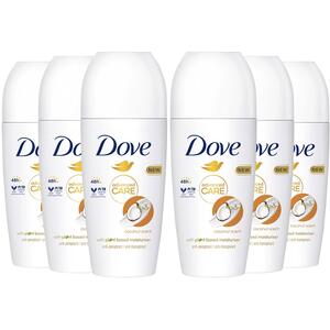 Dove Antiperspirant Advanced Care Deodorant with Coconut Scent 48H - 50ml - 6 by Dove