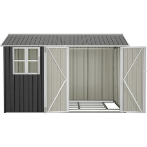 BIRCHTREE Garden Shed with Window - Anthracite / 10x8ft by BIRCHTREE