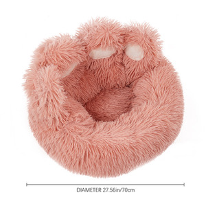 Cozy Bear Paw-Shaped Plush Dog Bed Cat Bed by Livingandhome