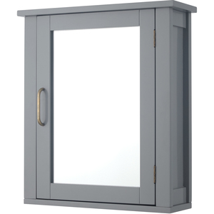 Teamson Home Mercer 46 x 53cm Removable Mirrored Wall Cabinet, Grey - Grey by Teamson Home