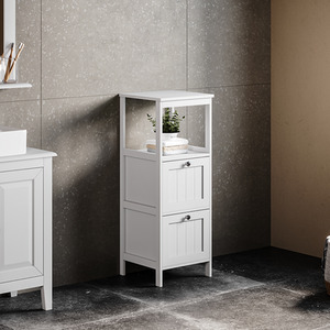Compact Wooden Bathroom Cabinet with Drawers by Livingandhome