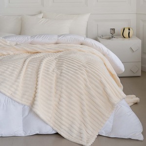 Snug Soft Chunky Ribbed Cord Plush Throw Blanket by Velosso