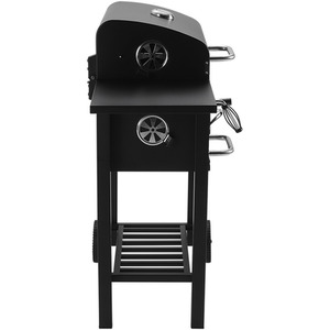 Outdoor Garden BBQ Charcoal Grill - Black / 40cm by Garden Sanctuary