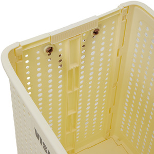 Foldable Laundry Basket with Wheels - Beige / 50cm / 31cm by Livingandhome