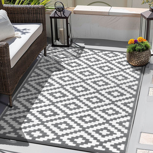 Grey and White Green Decore Nirvana Reversible Outdoor Rug by Green Decore