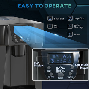 HOMCOM Ice Maker Machine with 3L Tank - Black by HOMCOM