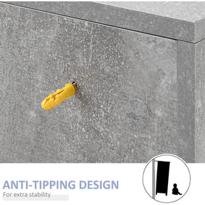 Kleankin Bathroom Under Sink Cabinet - White, Grey by Kleankin