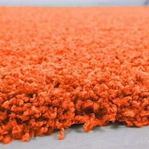Abaseen Orange Shaggy Rug Rectangular Soft Touch Thick Pile - Orange / 110cm by Abaseen
