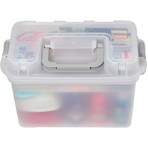 Multi compartment storage box - Neutral by Deflecto