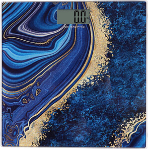 Marble Print Electronic Body Scale - Blue