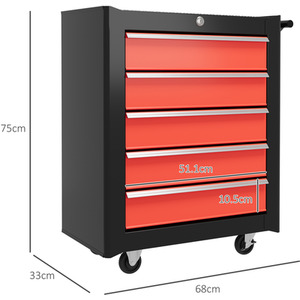 HOMCOM 5 Drawer Tool Storage Cabinet by HOMCOM