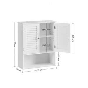 VASAGLE Wall-Mounted Bathroom Storage Cabinet - White by VASAGLE