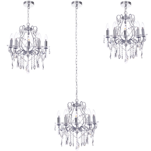 Anya 5 Light Bathroom Large Chandelier - Chrome by Litecraft