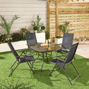 Rio Square Glass Top Table by Outdoor Essentials