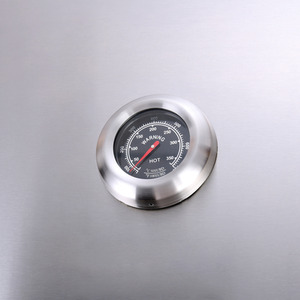 Outdoor Gas BBQ Grill Trolley With Side Shelf - Silvery Black / 134cm by Livingandhome