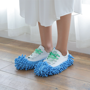 A Pair of Microfiber Cleaning Mop Slippers