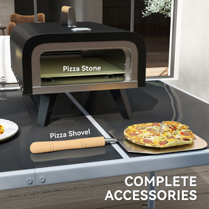 Outsunny Portable Outdoor Gas Pizza Oven - Black by Outsunny