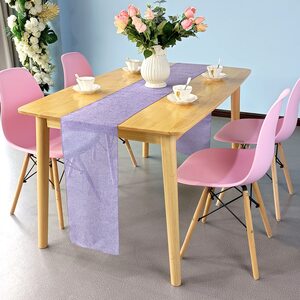Hessian Table Runners - Lilac by Trimming Shop