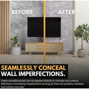 3D Wall Panels (96x48 cm) PVC Cladding Panel Wild Stone Effect by NOVECRAFTO