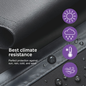 Heavy Duty Waterproof UV Outdoor BBQ Grill Protective Cover - Grey / 4 Burner by Home Source