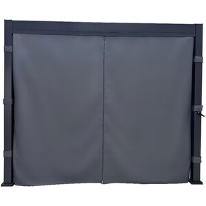 Ibiza Aluminium Pergola Pair of Side Walls - Grey / 4m by Malay