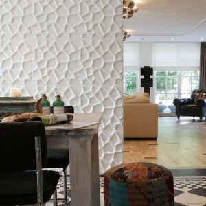 3D Wall Panels - White / Gaps Design by WALPLUS