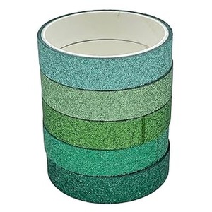 Set of 5 Assorted Green Washi Tape - Multi by Syntego
