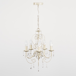 Lille White Ceiling Light Chandelier - White by ValueLights