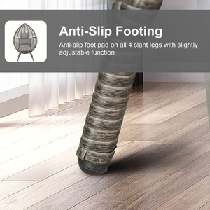 Outsunny Rattan Wicker Teardrop Chair - Grey by Outsunny