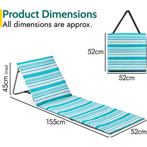 Folding Beach Mat with Adjustable Backrest by Trail