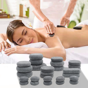 Basalt Stone Set for Massage - Grey / 8kg by Livingandhome
