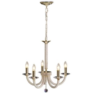 Elena Ceiling Pendant Chandelier 5 Light Gold, Crystal - Gold