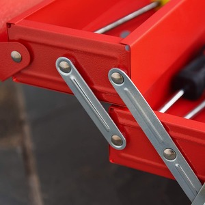 DURHAND 3 Tier Metal Tool box - Red / 34.5cm by DURHAND