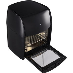 12L Air Fryer with Rotating Rotisserie Basket - Black / 41cm by Livingandhome