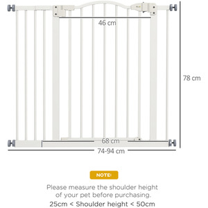 PawHut Adjustable Metal Pet Gate Safety Barrier by PawHut