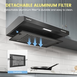Aluminium Visor Cooker Hood - Black by Comfee