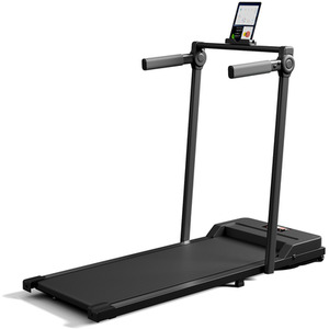 Foldable Low-Noise Home Walking Treadmill with Phone Holder - Black by Livingandhome