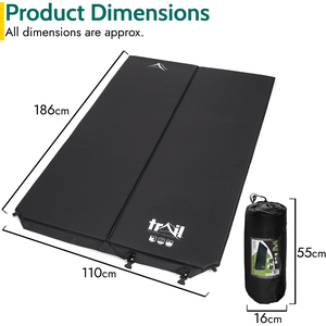 Double Self Inflate Camping Mat 2.5cm by Trail