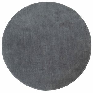 Hand Tufted Plain Cotton Round Rug - Grey / 150cm by Homescapes