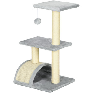 PawHut Cat 72cm Tree Tower for Indoor Cats with Scratching Post - Grey by PawHut