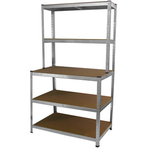 Monster Racking Galwix Workbench Shelving Unit - Silver by MonsterShop
