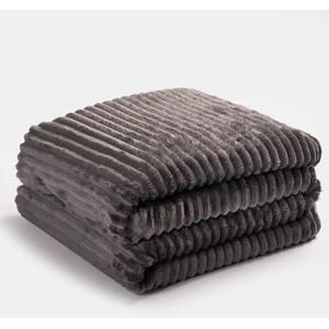 Ribbed Faux Fur Throw by OHS